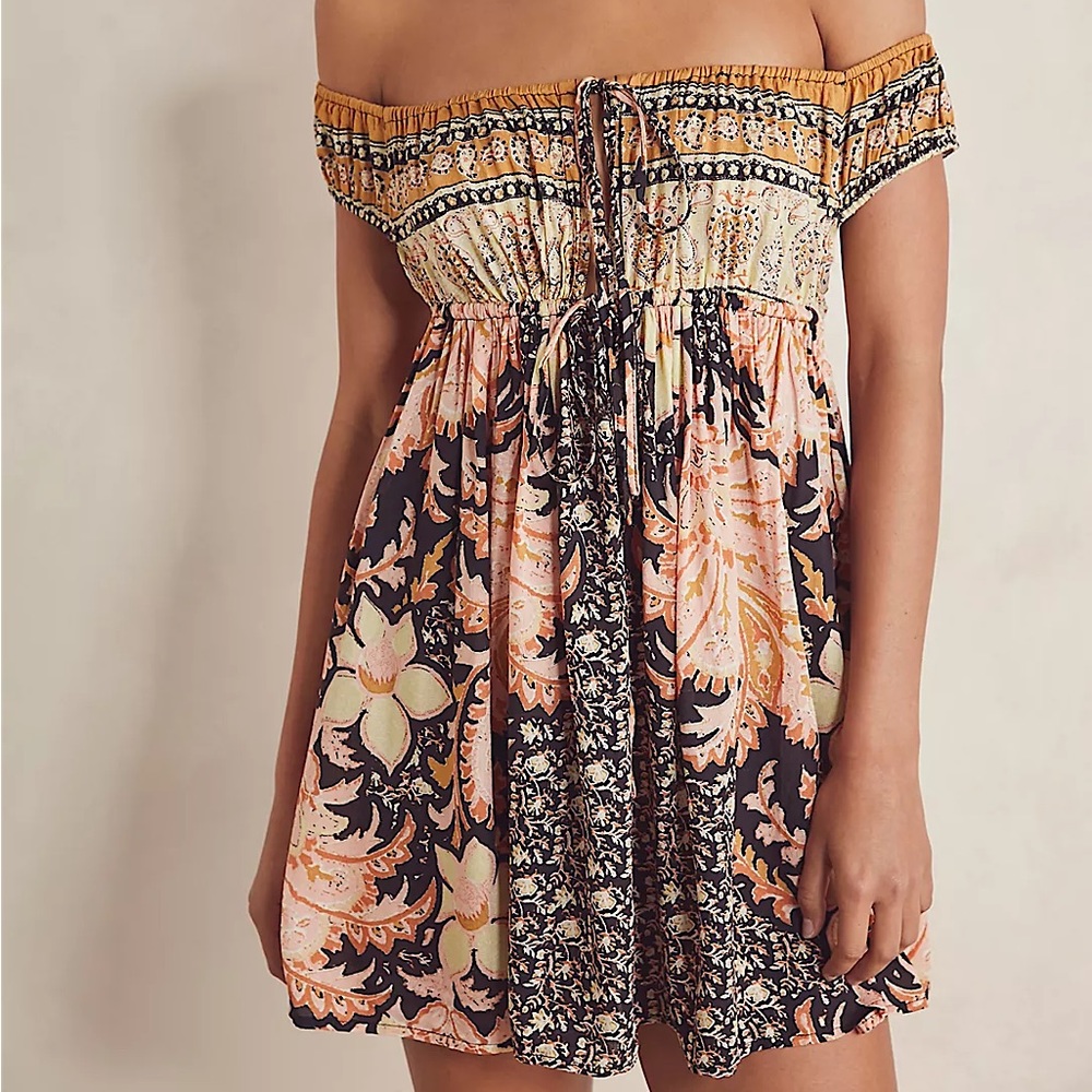 NEW Free People Bali Mariposa Slip Dress In Black Combo - Picture 5 of 15